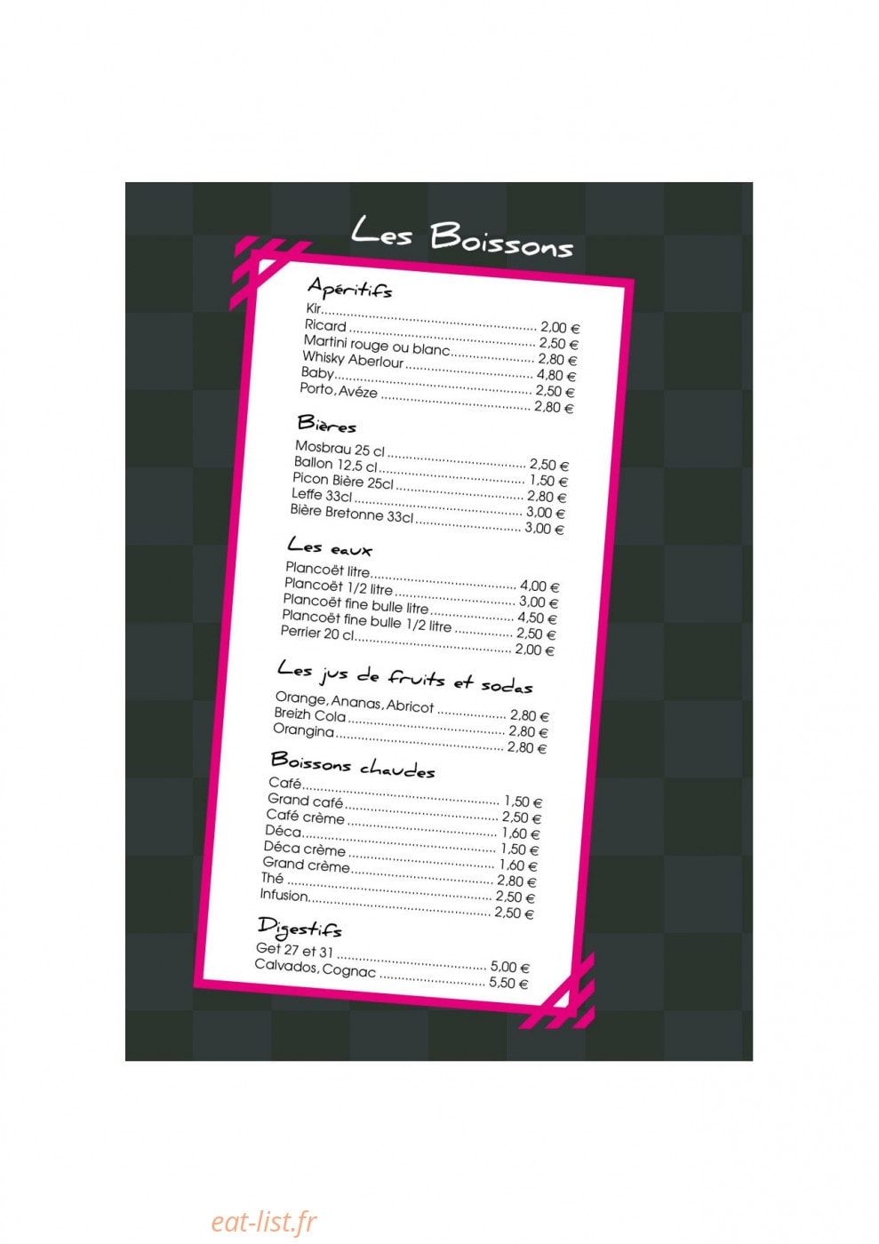 L'auberge — carte page 3