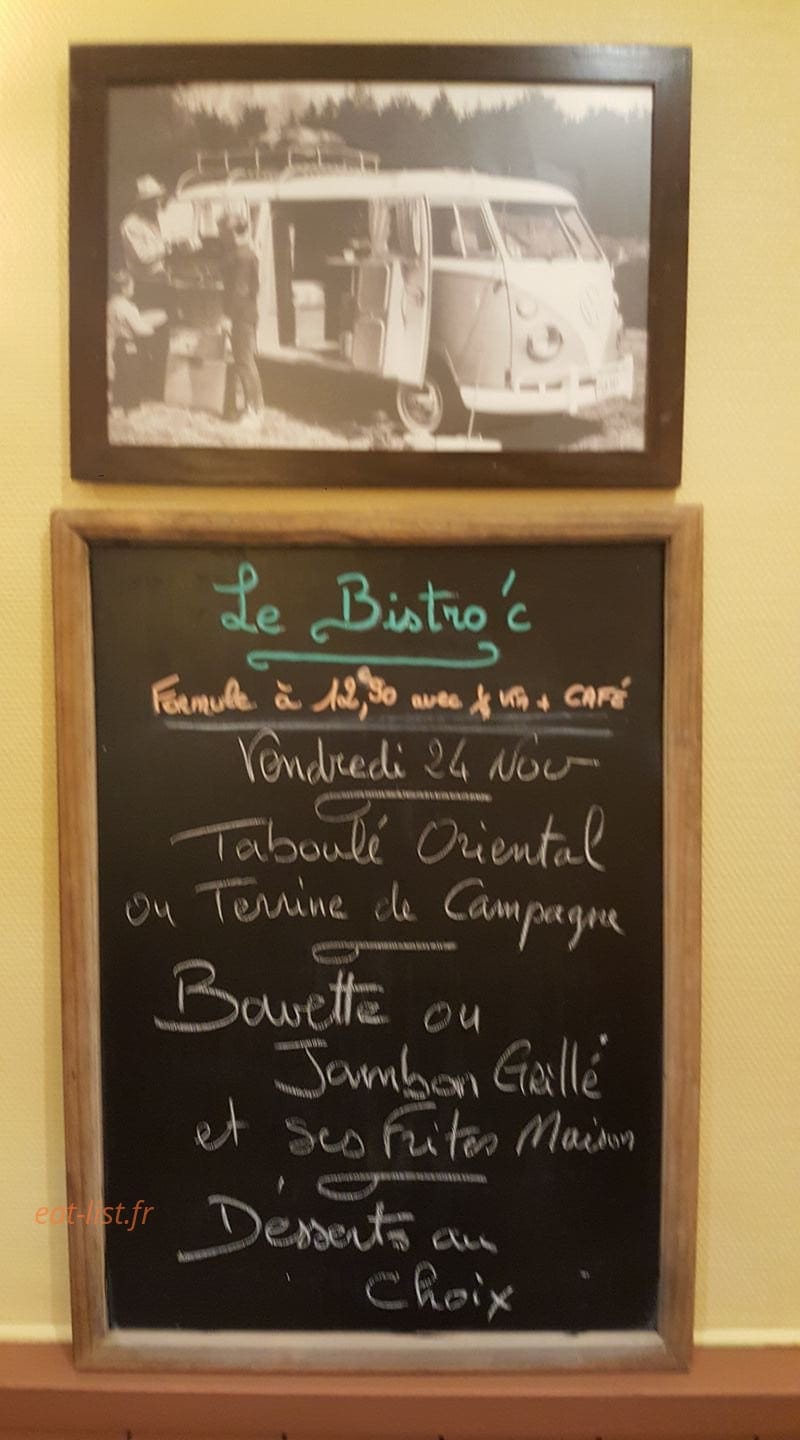 Le Bistro'c — carte page 1