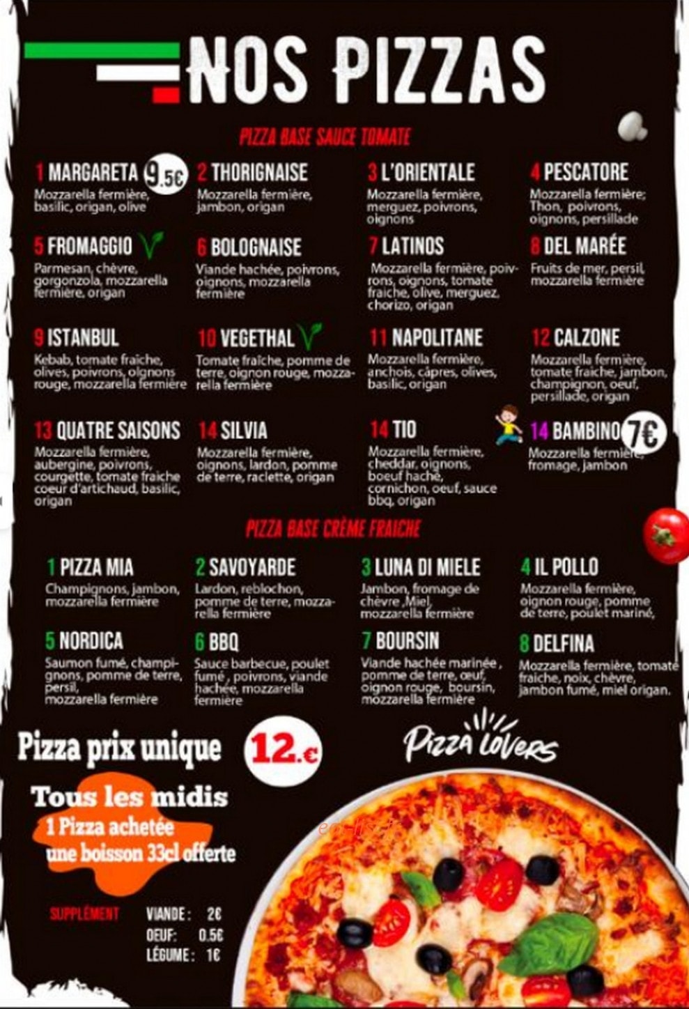 Pizza Mia — carte page 2