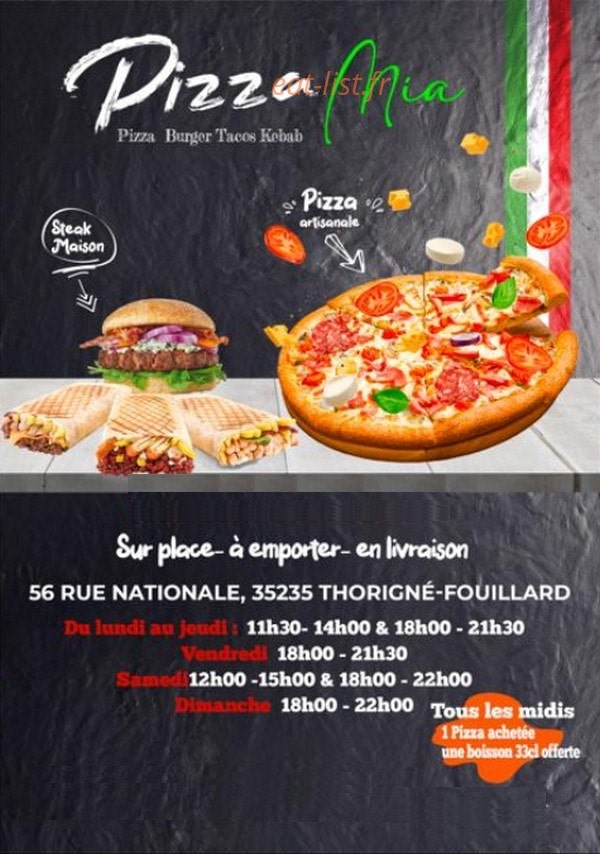 Pizza Mia — carte page 1