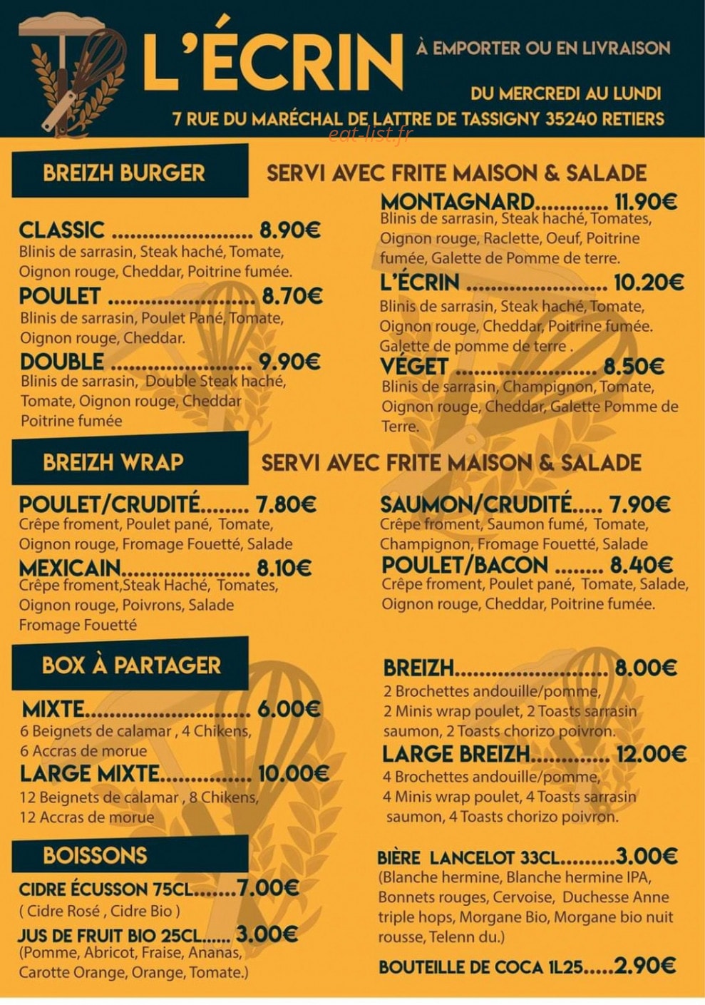 L'Écrin — carte page 1