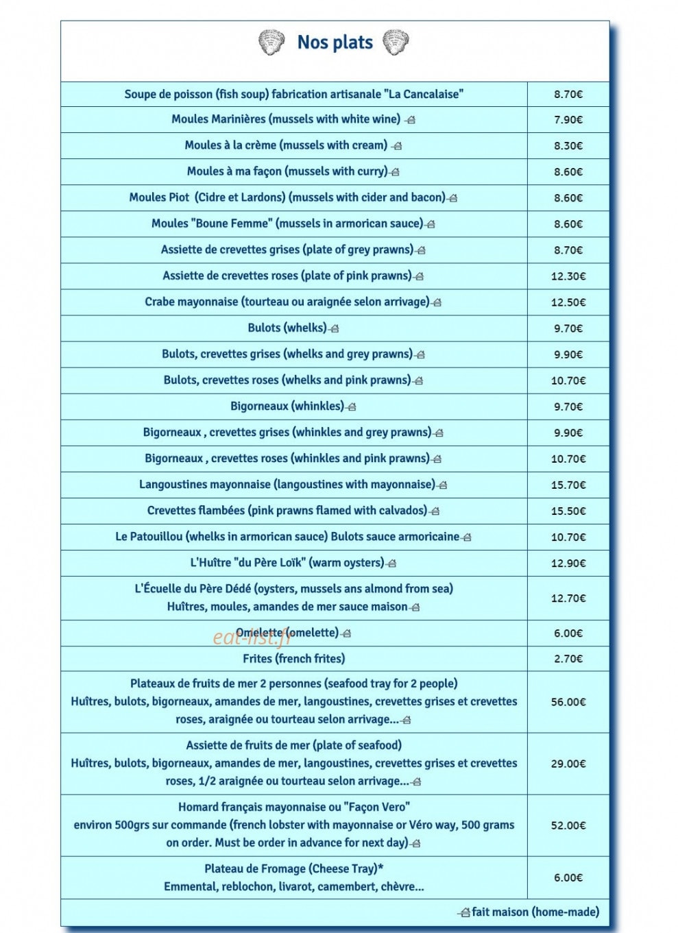 Au Pied'cheval — carte page 1