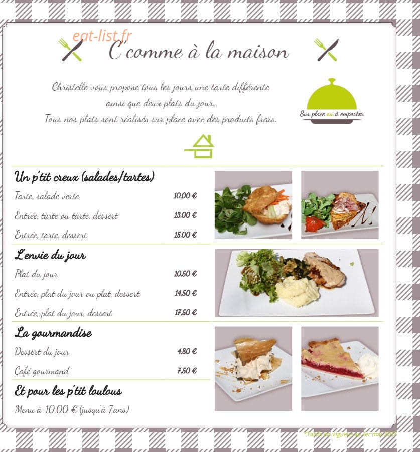 C'comme à la maison — carte page 2