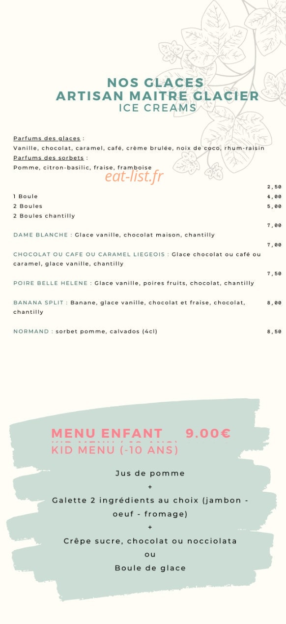 Crèperie L'hirondelle — carte page 3