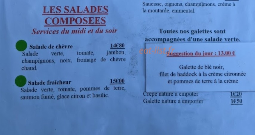 La Bisquine — carte page 2