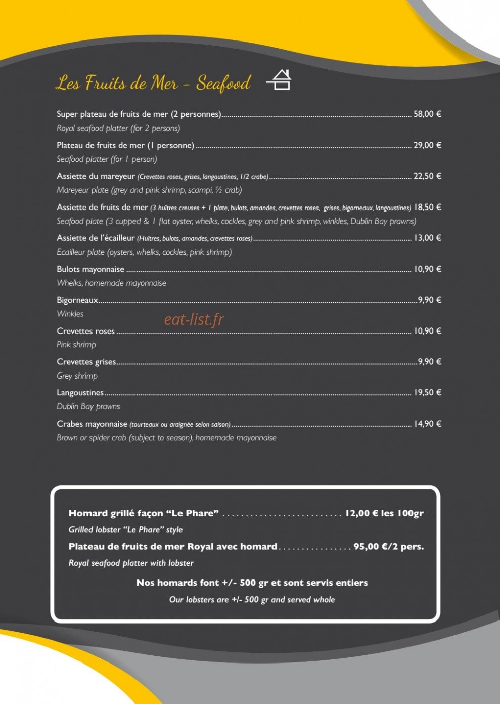 Le phare — carte page 6