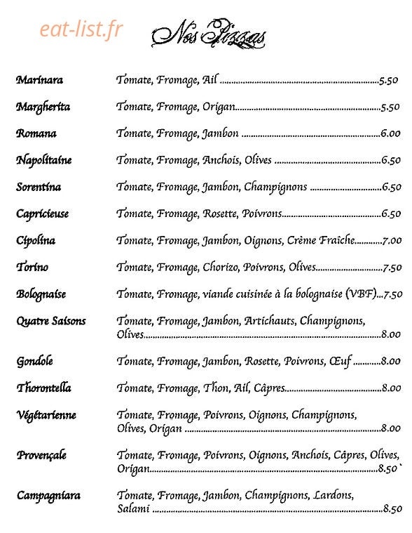 Del Castello — carte page 2