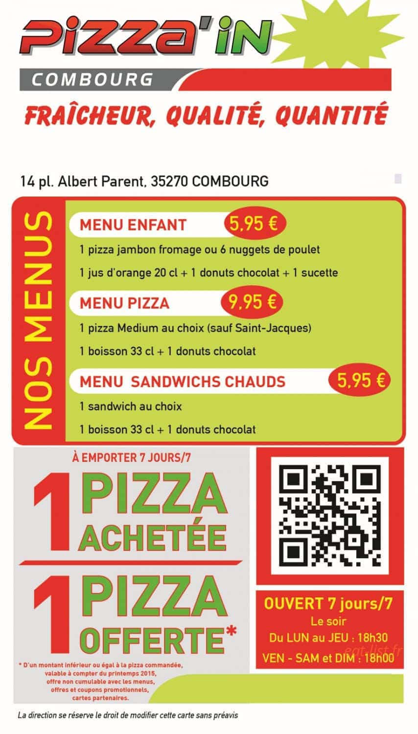 Pizza'in — carte page 4