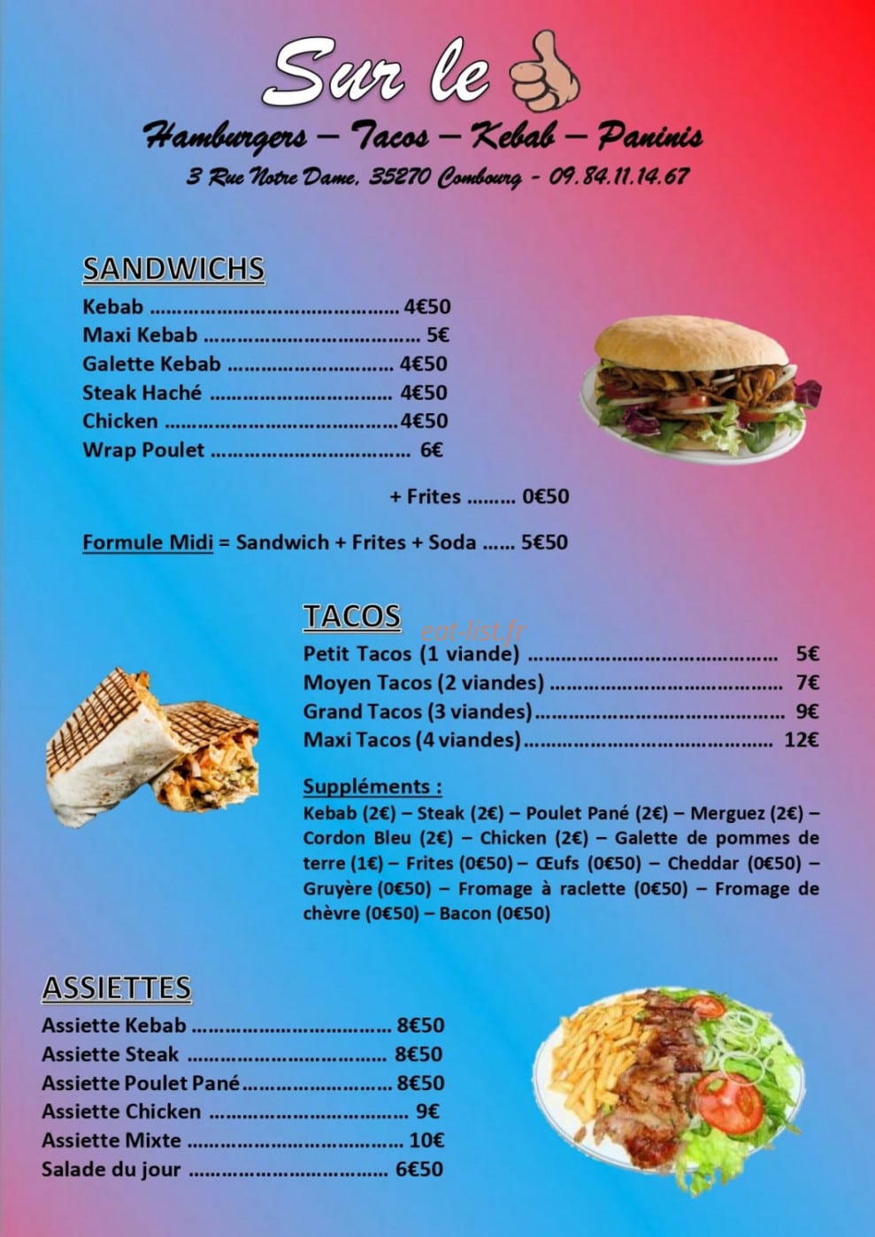 Sur le pouce — carte page 2