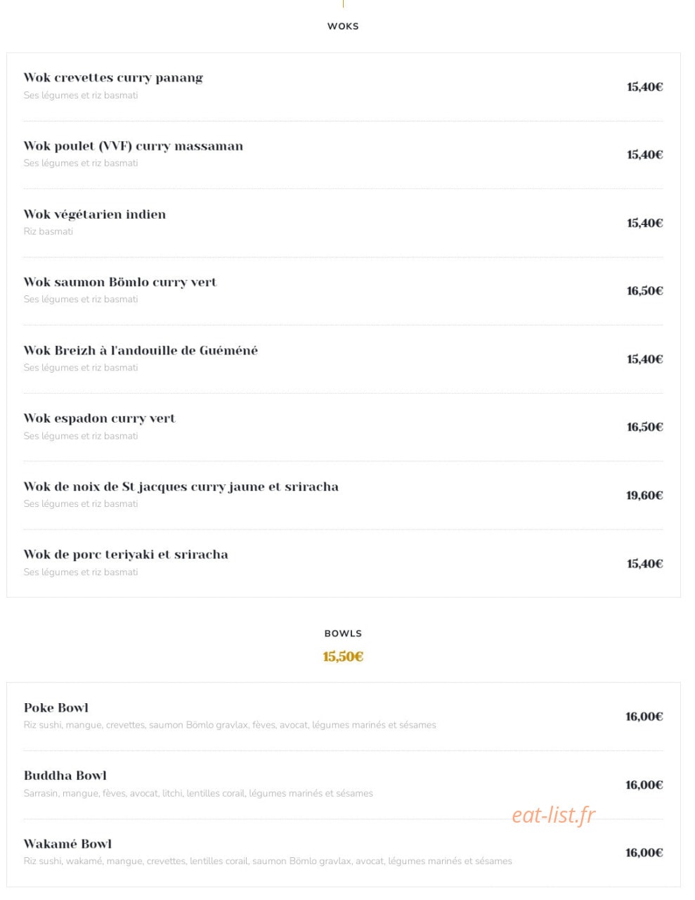 Wok' n Breizh — carte page 1
