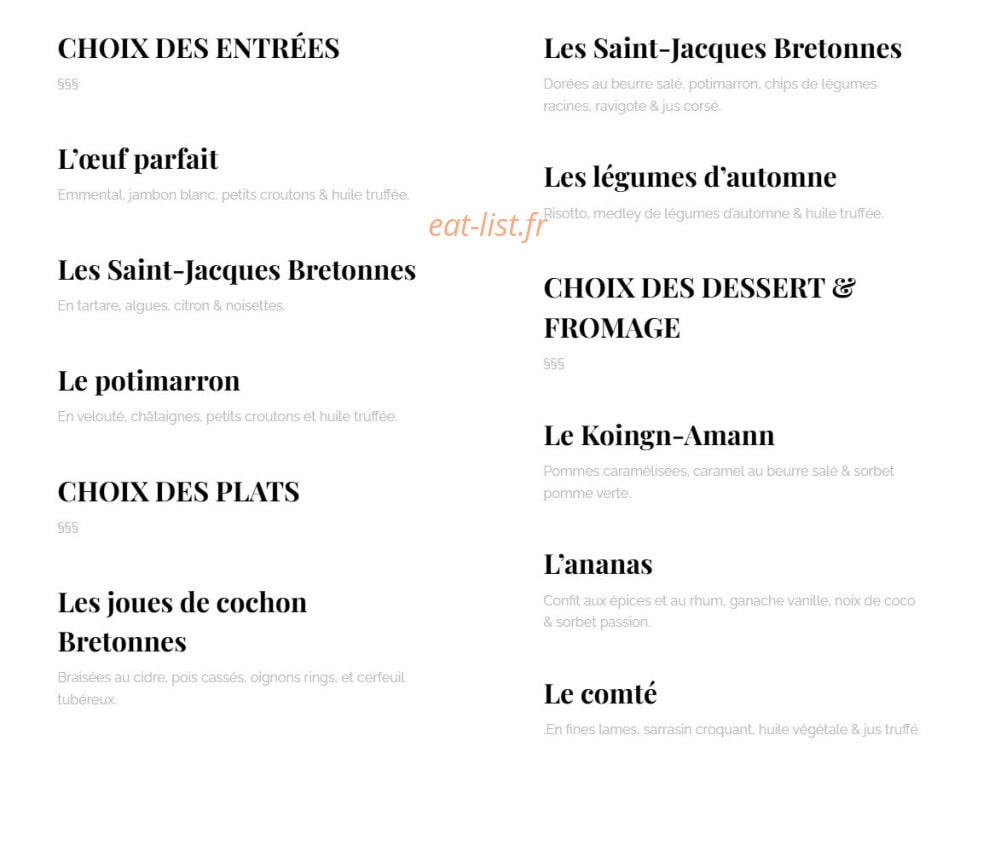 Le Relais de la Rance — carte page 3