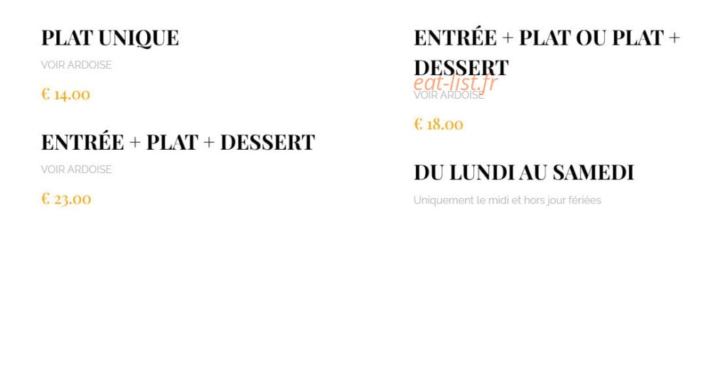 Le Relais de la Rance — carte page 2