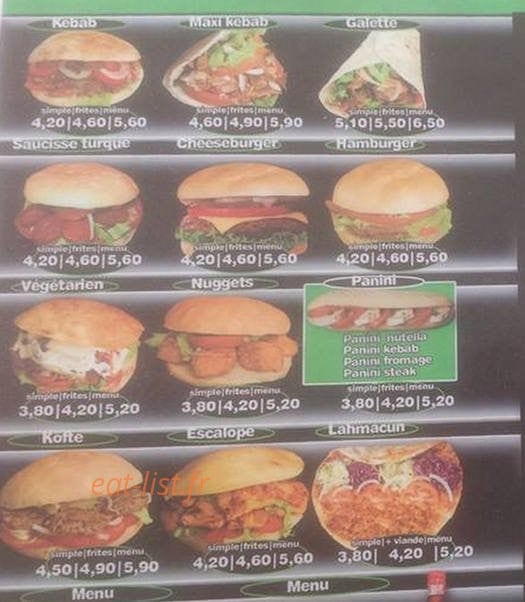 Antalya Kebab — carte page 3