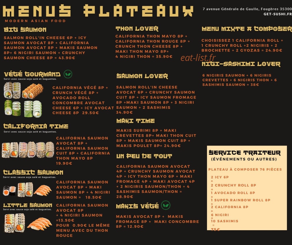 Get Sushi — carte page 2