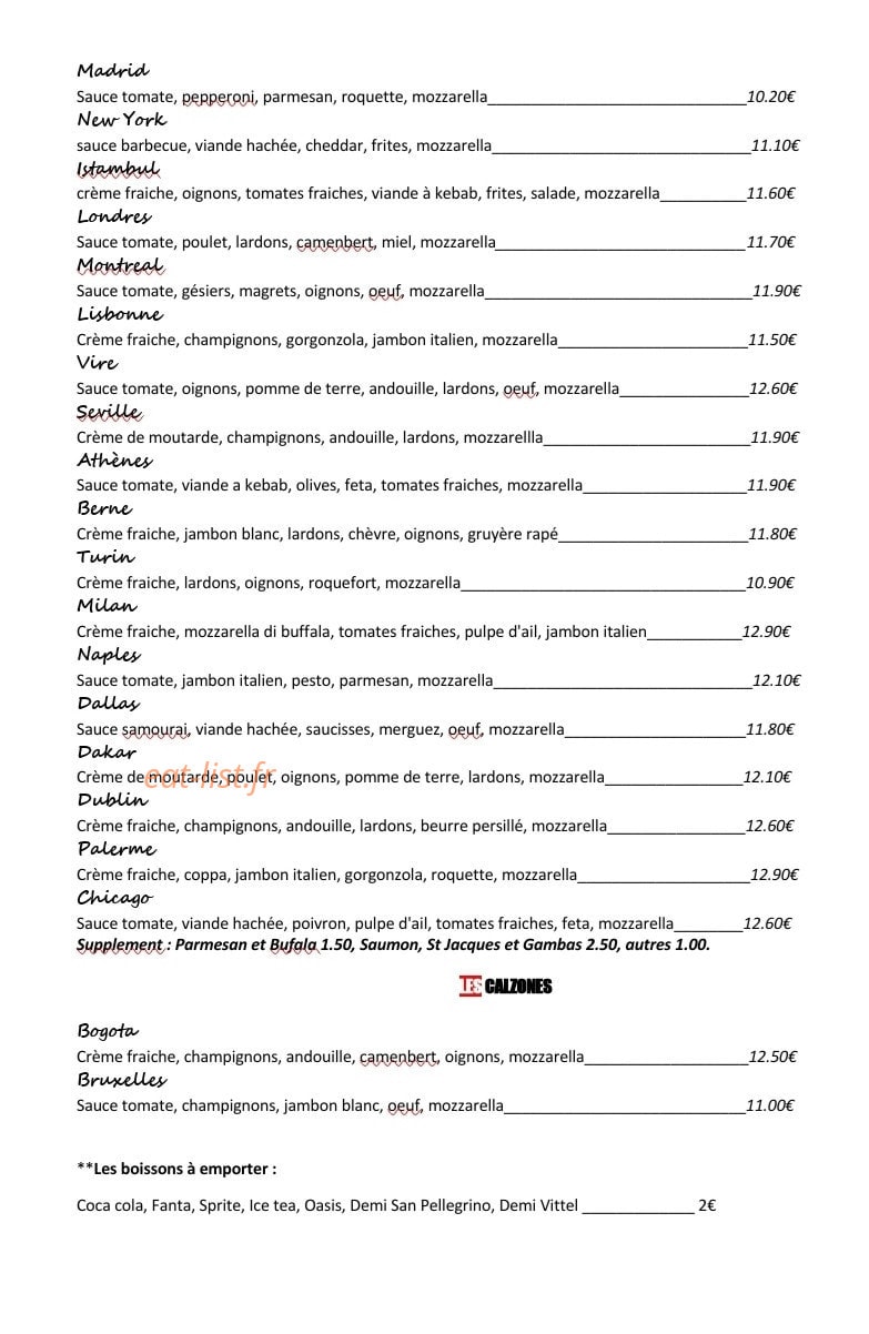La casa de pizza — carte page 9