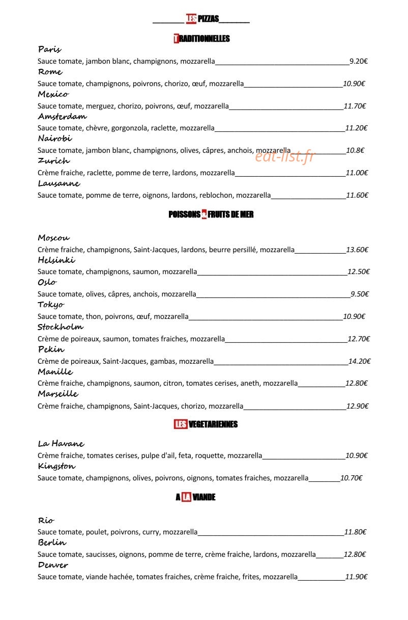 La casa de pizza — carte page 7