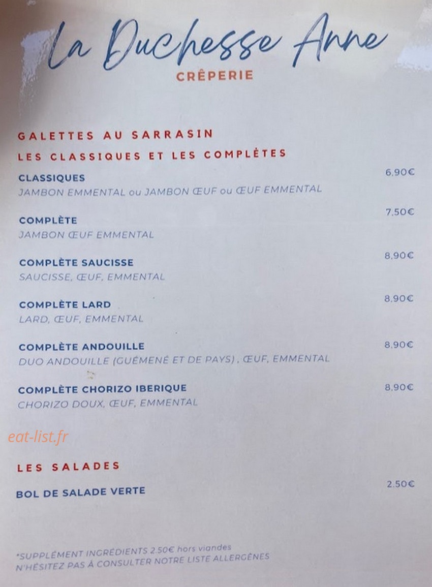 La Duchesse Anne — carte page 1
