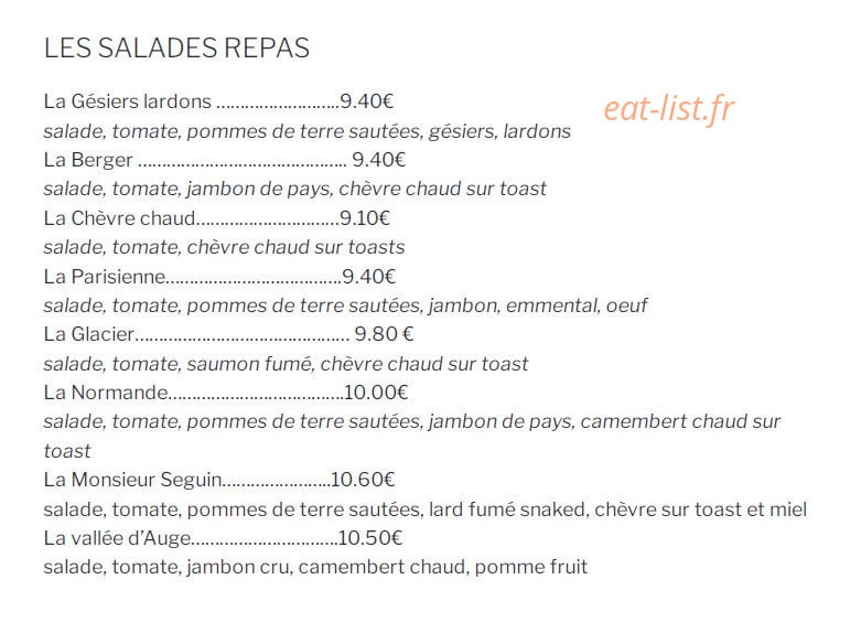 Le Glacier — carte page 3