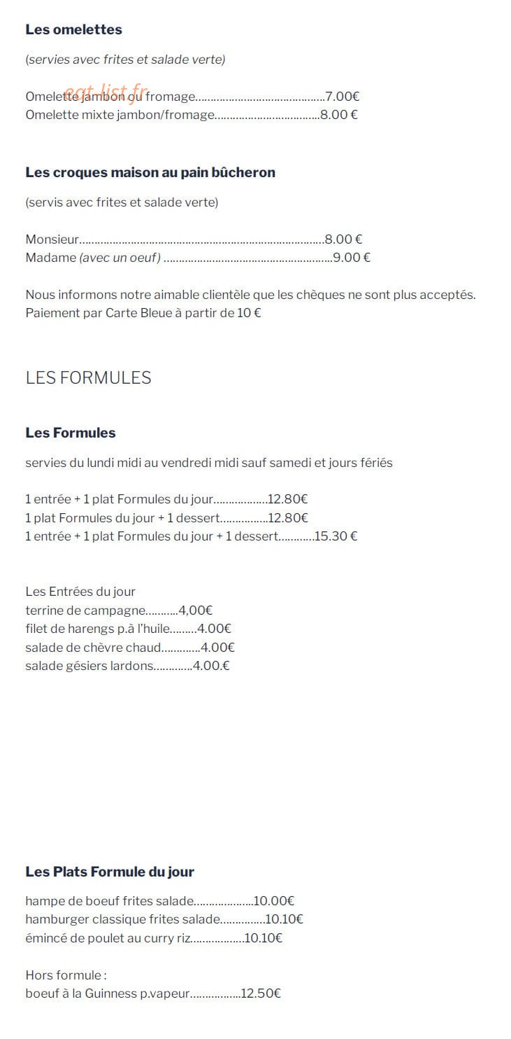 Le Glacier — carte page 1