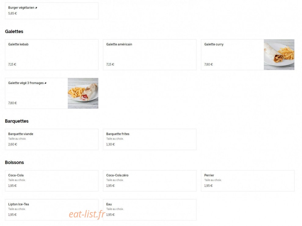 Monster Food — carte page 2