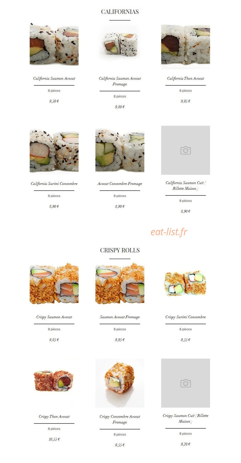 Sushi-Sama — carte page 2