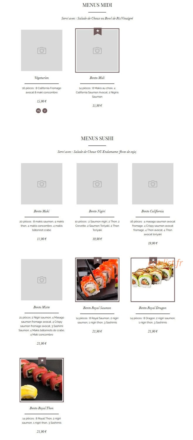Sushi-Sama — carte page 8