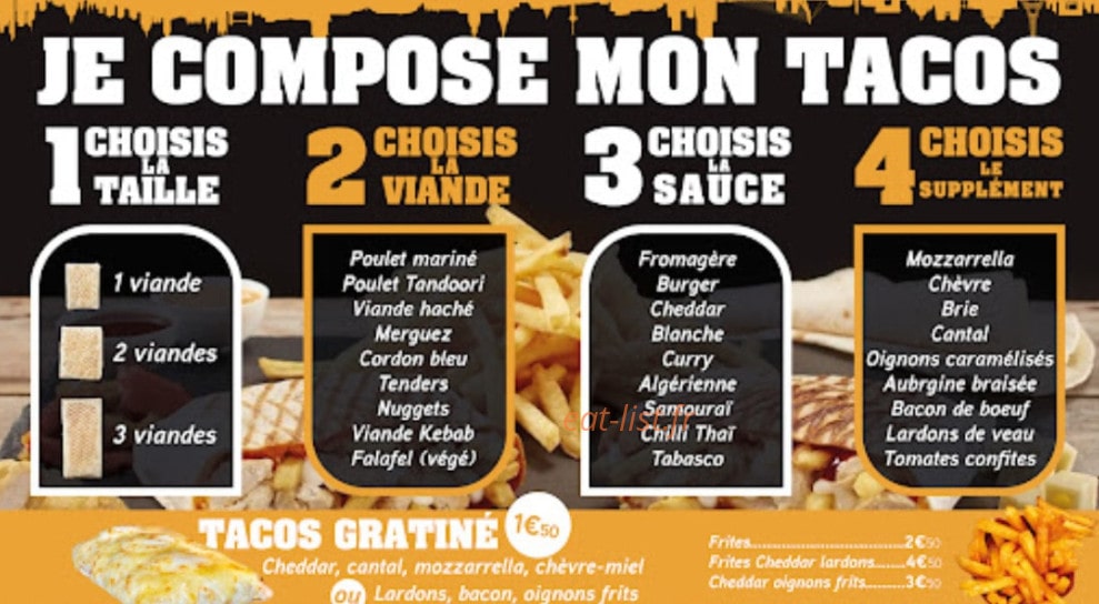 Voyage tacos — carte page 2