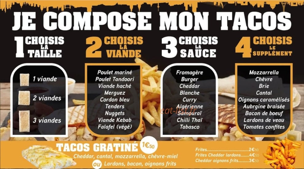Voyage tacos — carte page 3