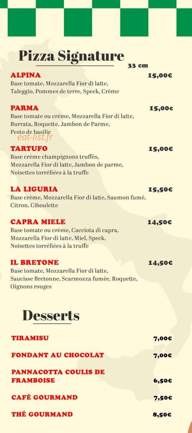 La Cucina de François — carte page 2