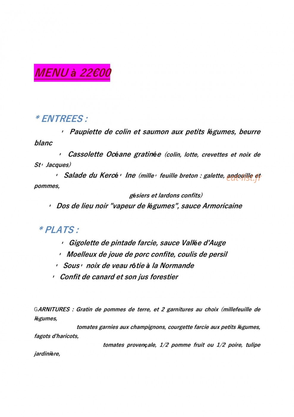 Le Kercé-Ine — carte page 1