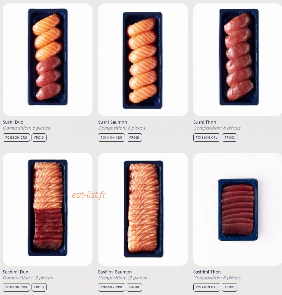 Sushi Daily — carte page 1