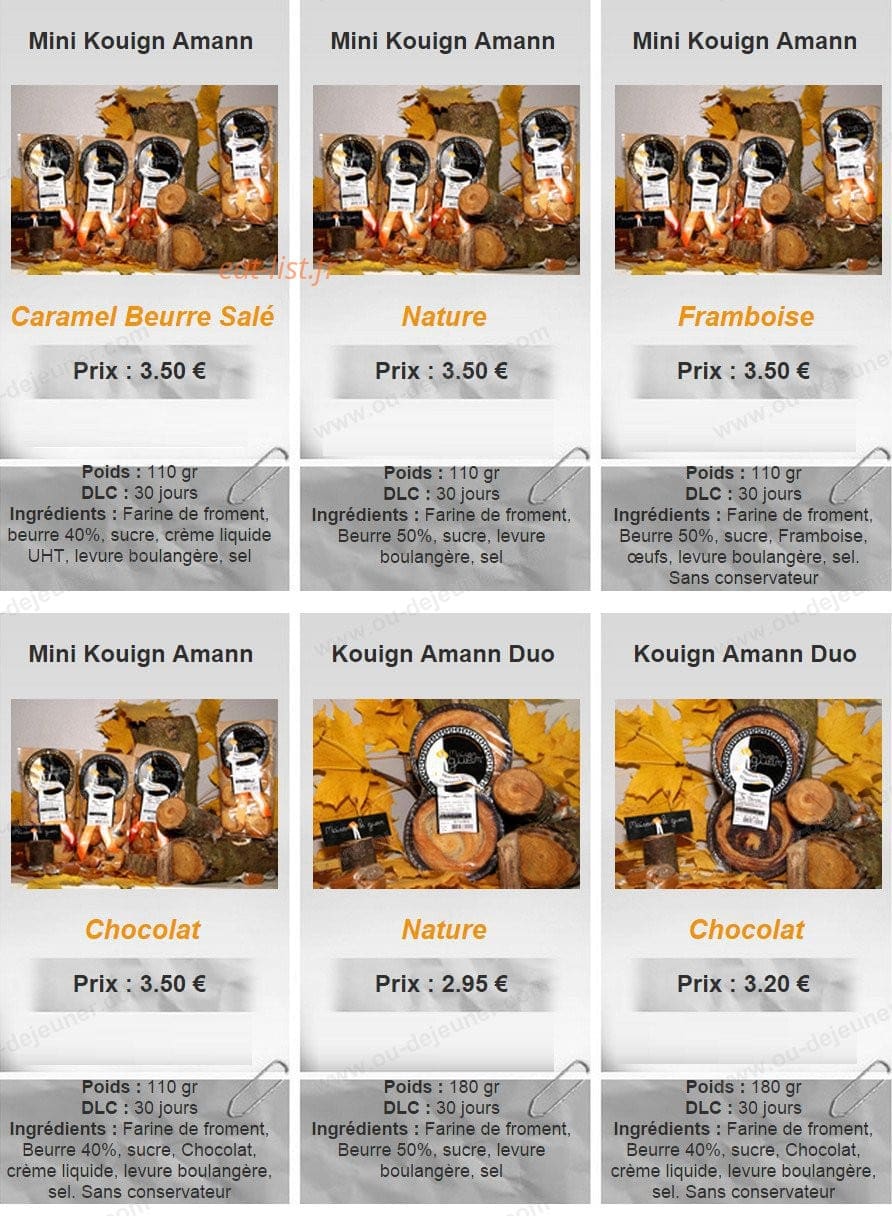 Creperie Le Guen — carte page 4
