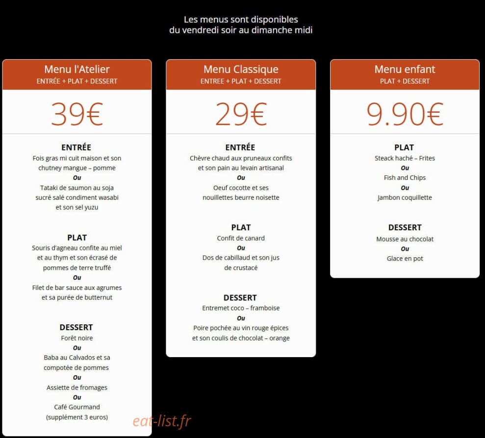 L'Atelier — carte page 6