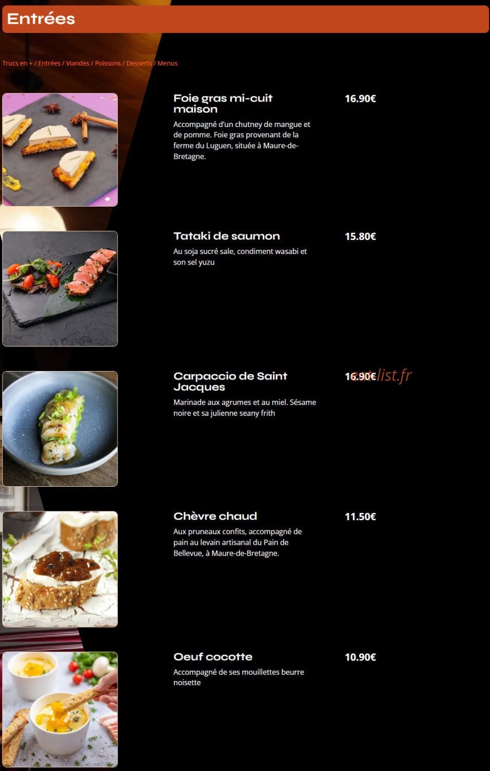 L'Atelier — carte page 2