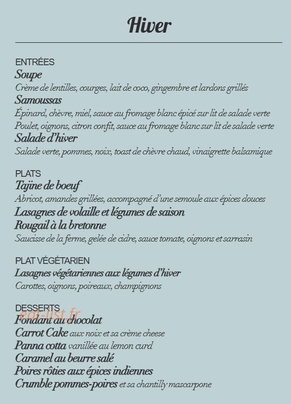 Les petits plats de Gocha — carte page 4