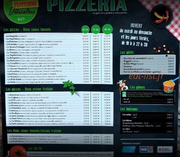 Pepperoni — carte page 1