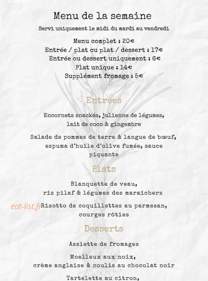 Le Petit Crocus — carte page 2