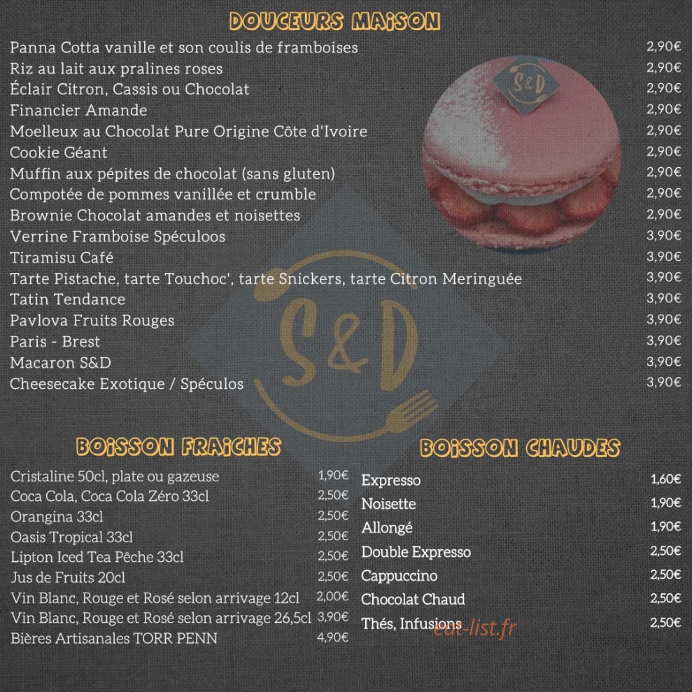 Saveurs et Douceurs — carte page 2