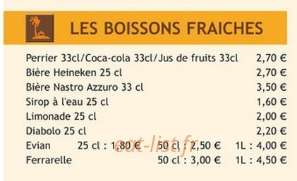 Pizzeria l'Escondida — carte page 3