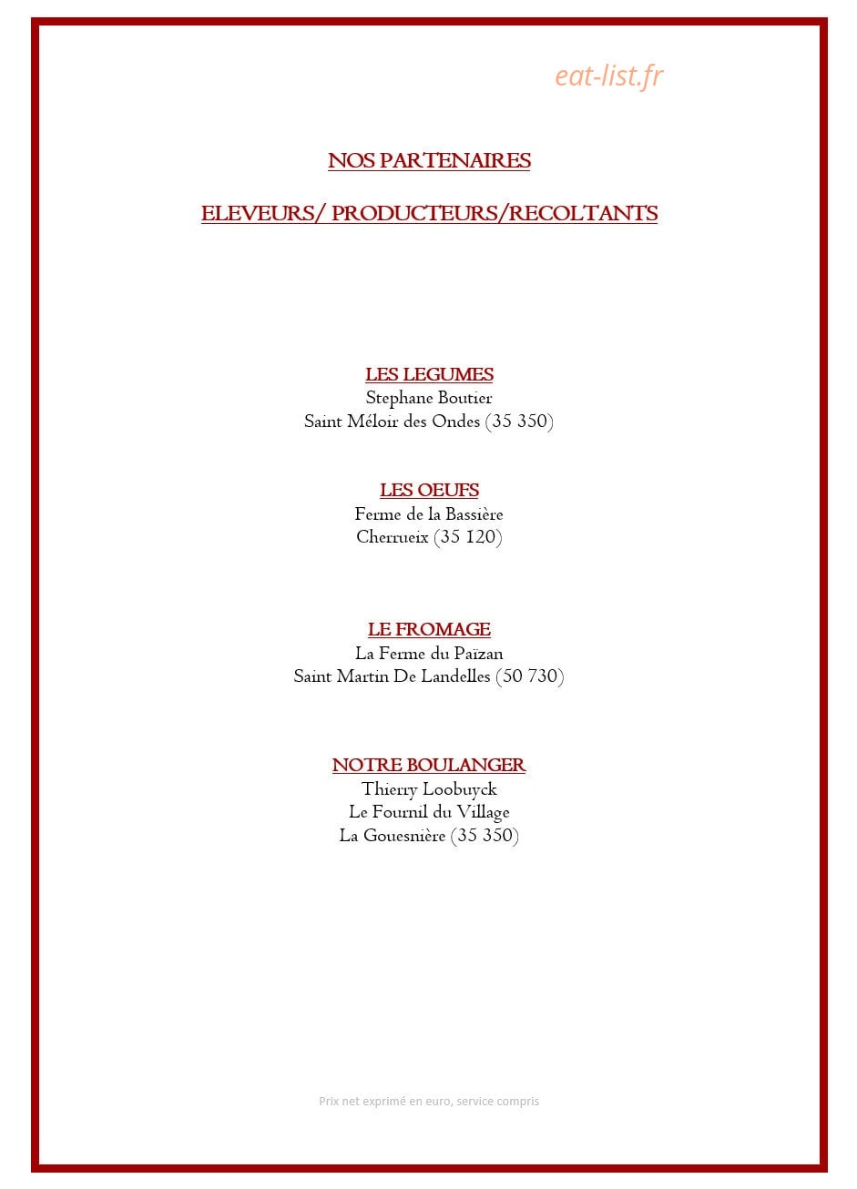 Bistrot 1936 — carte page 6