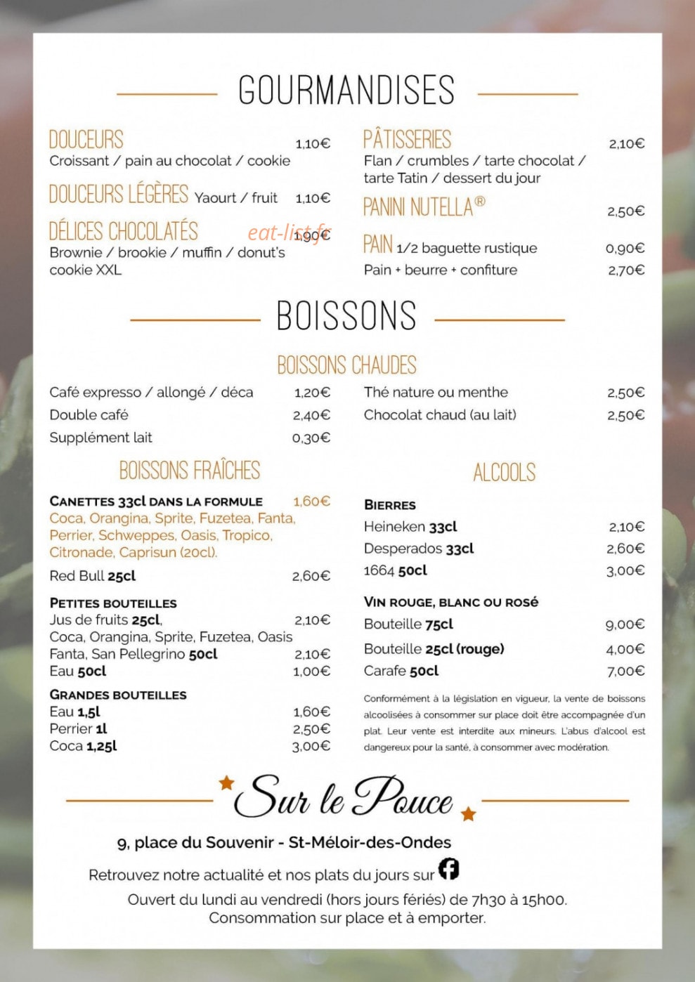 Sur Le Pouce — carte page 2