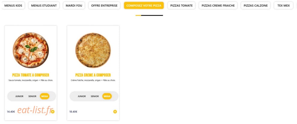 Ferté Pizza — carte page 2
