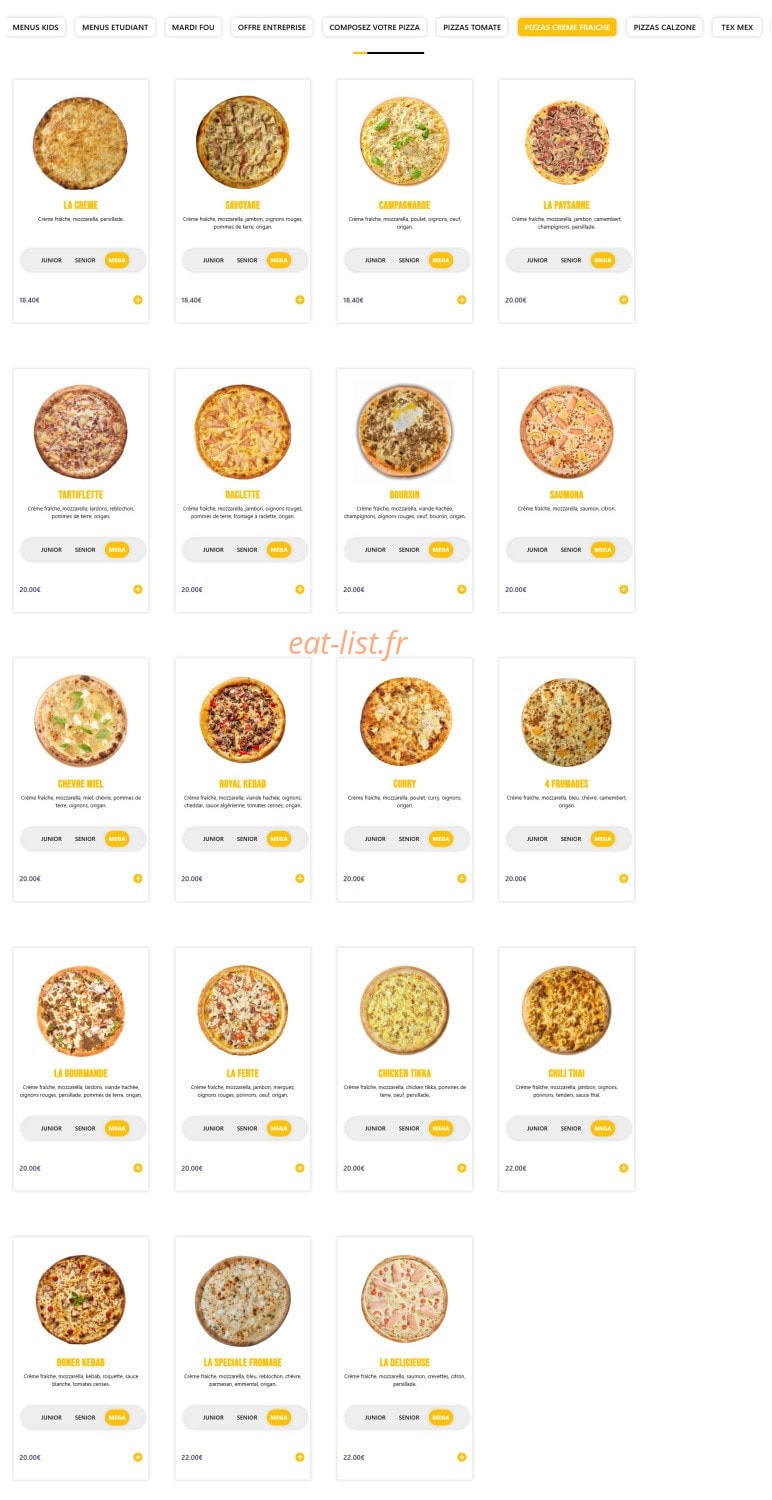 Ferté Pizza — carte page 4