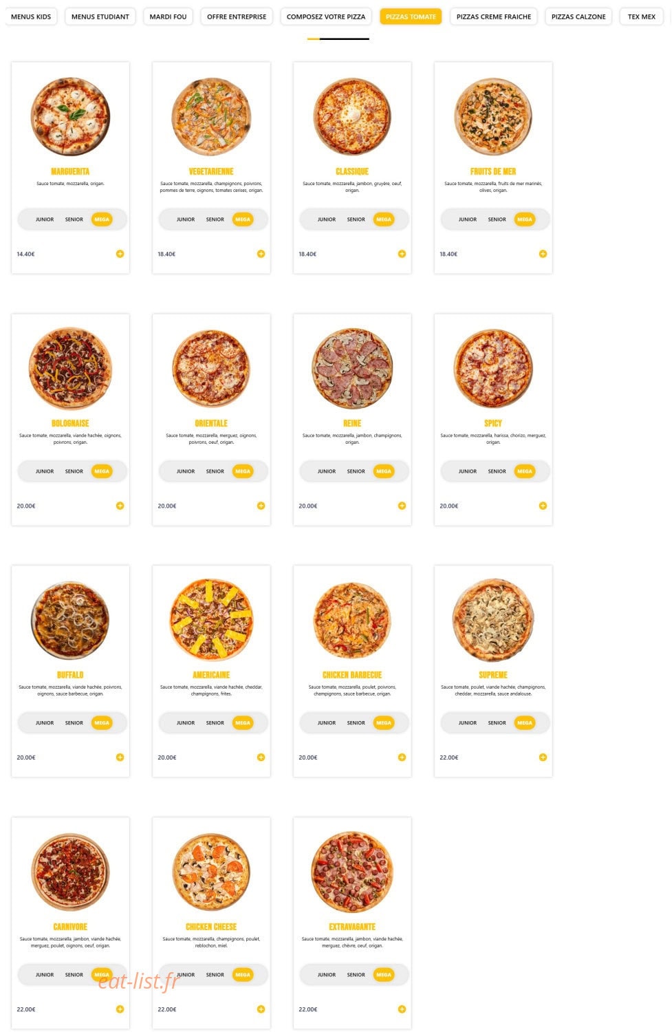 Ferté Pizza — carte page 3