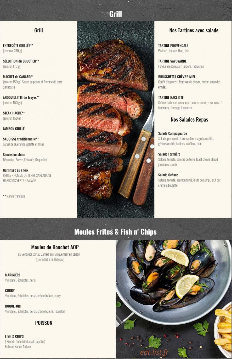 La Table Saint Eloi — carte page 8