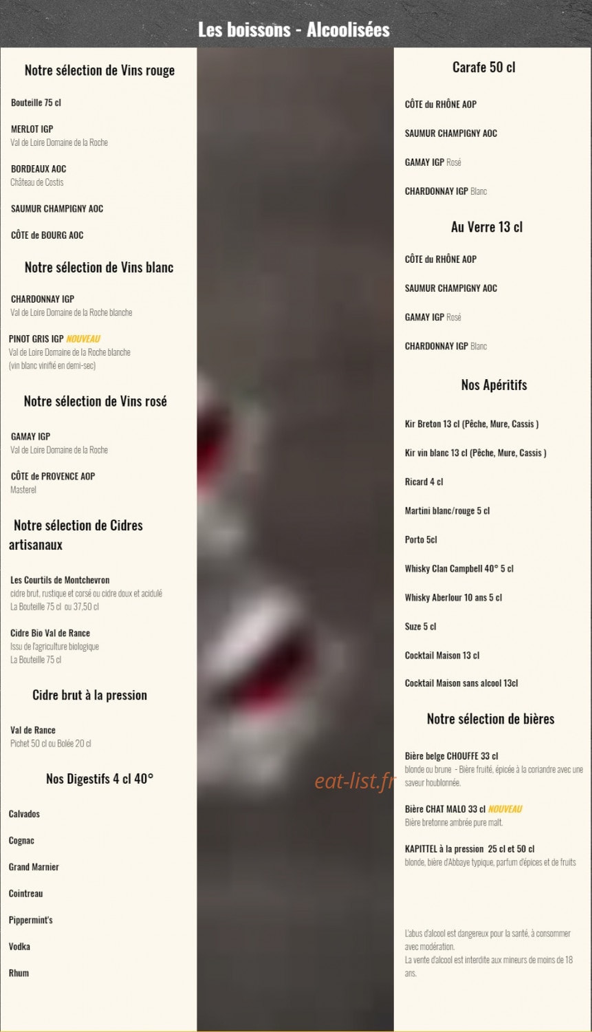 La Table Saint Eloi — carte page 10