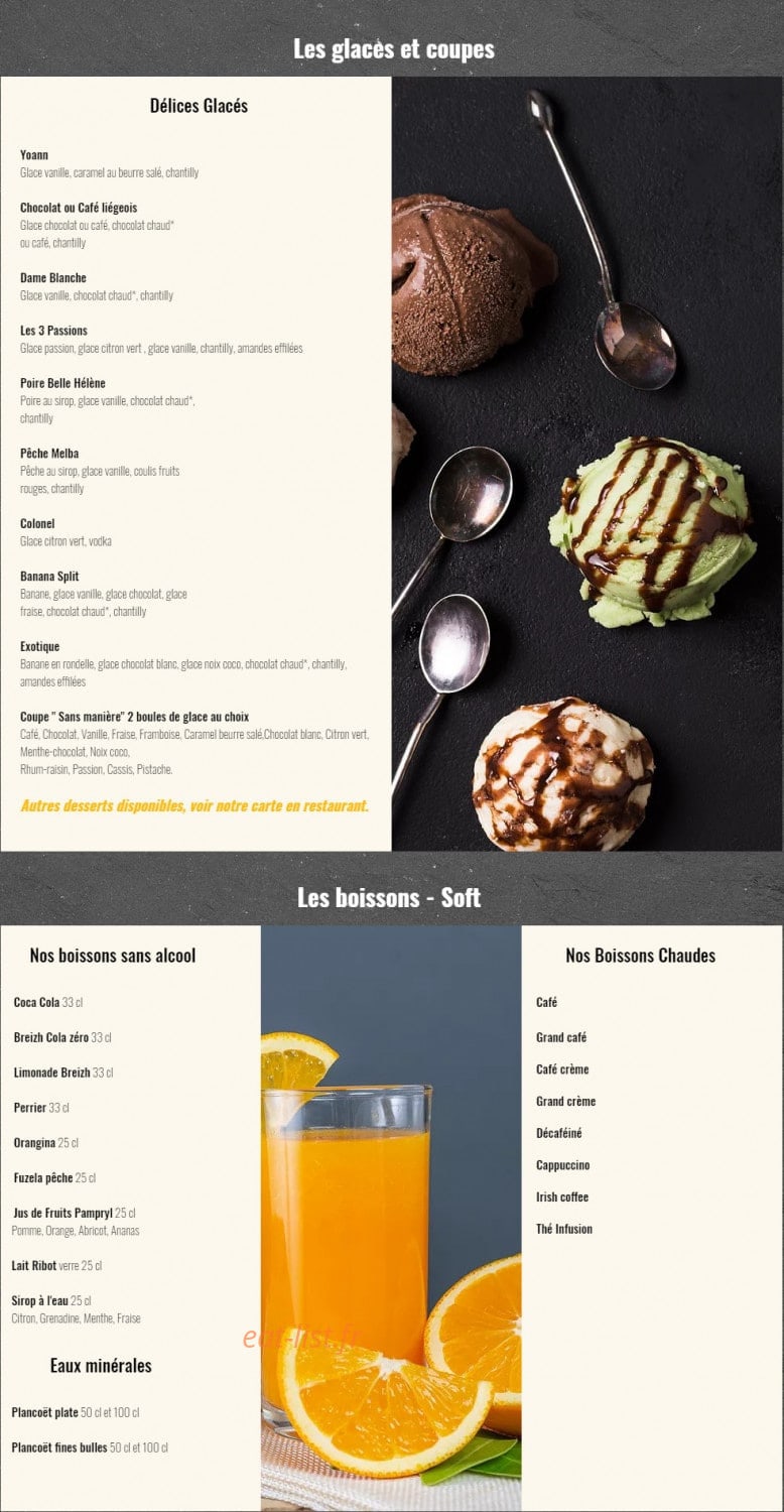 La Table Saint Eloi — carte page 9