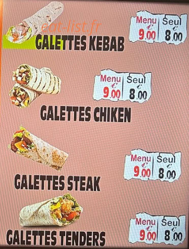 Au Bon Kebab — carte page 4