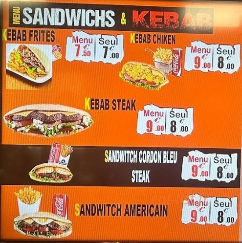 Au Bon Kebab — carte page 3