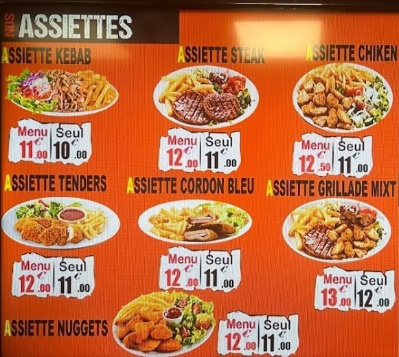 Au Bon Kebab — carte page 1